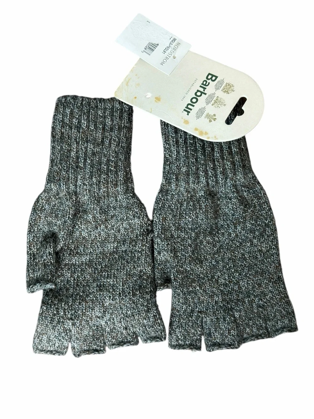 NEW BARBOUR Fingerless Lambswool Gloves Size Large
